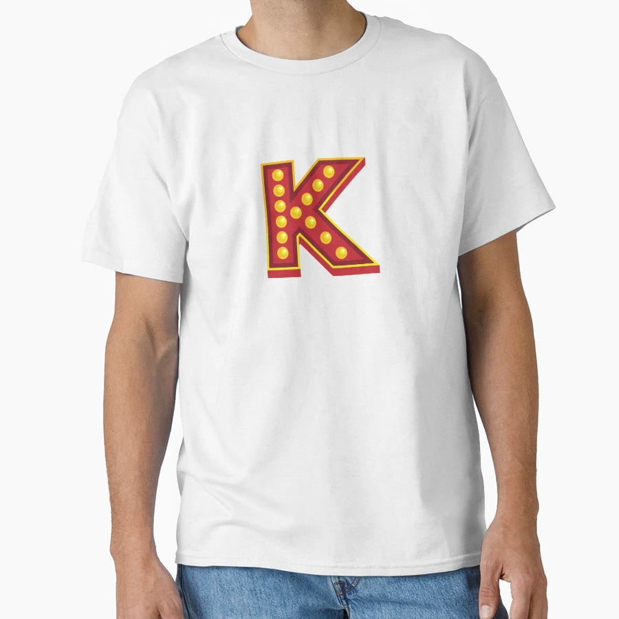 Letter K Disco T-Shirt - Streetwear Style for Adults - T-Shirt, Sweatshirt, Hoodie