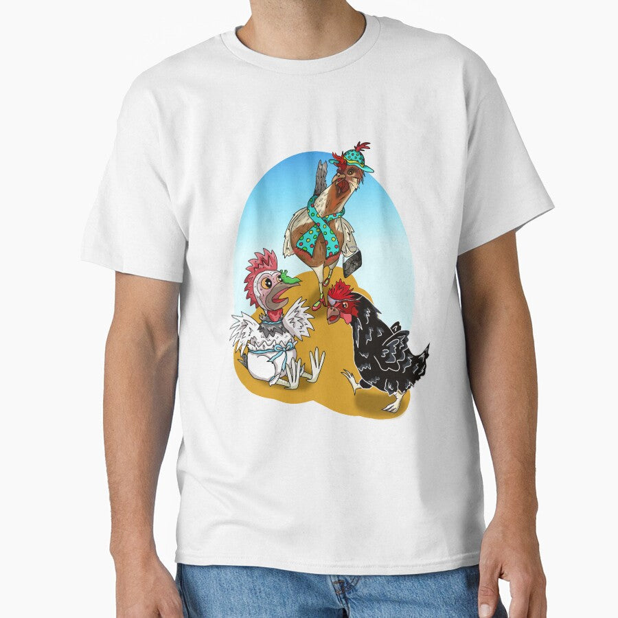 The Cartoon chickens of Bebington UK by BeingNow - Adult & Kids T-Shirts, Sweatshirts & Hoodies apparel design preview 1
