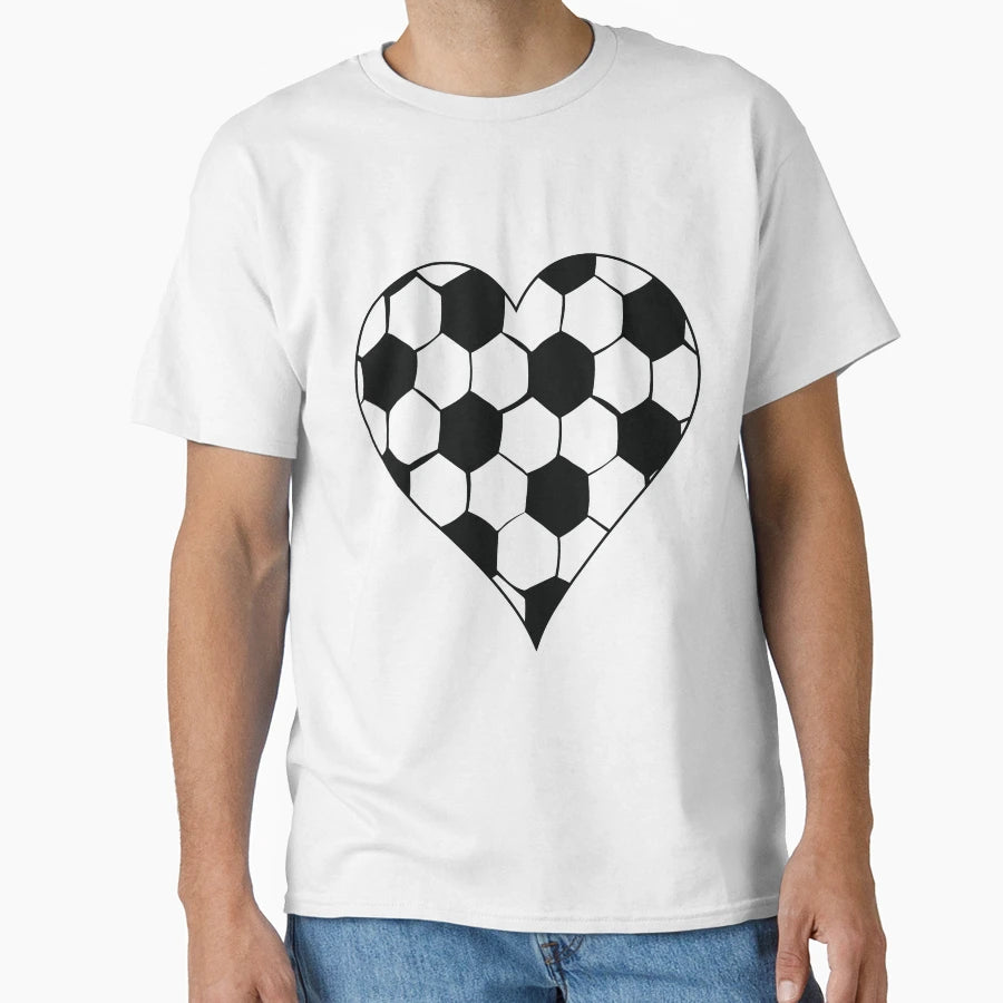 Soccer Heart T-Shirt - Minimalist Print Unisex - T-Shirt, Sweatshirt, Hoodie