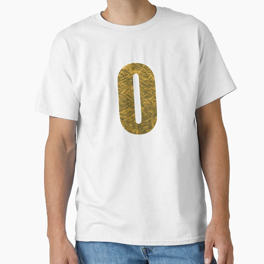 Letter O Yellow And Gold Water Wave T-Shirt - Aesthetic Graphic Men Women - T-Shirt, Sweatshirt, Hoodie
