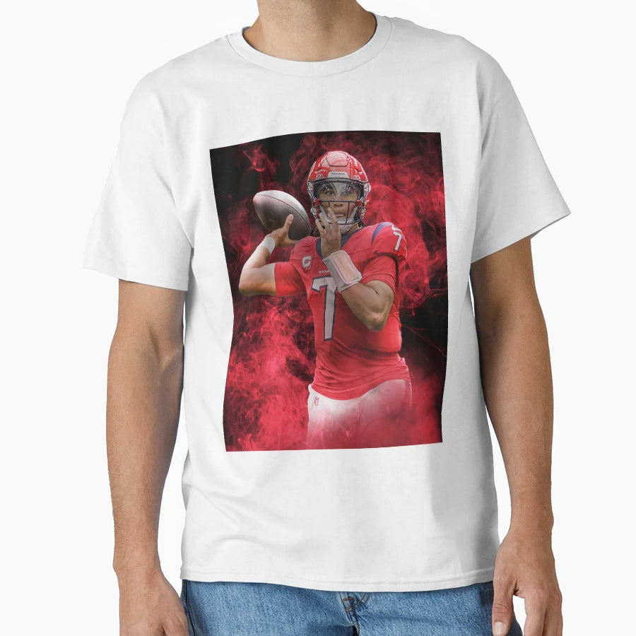 Cj Stroud Houston Sports Art T-Shirt - Graphic Print Unisex - T-Shirt, Sweatshirt, Hoodie