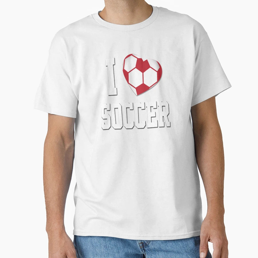 I Love Soccer Black Alt1 T-Shirt - Minimalist Print Men Women - T-Shirt, Sweatshirt, Hoodie