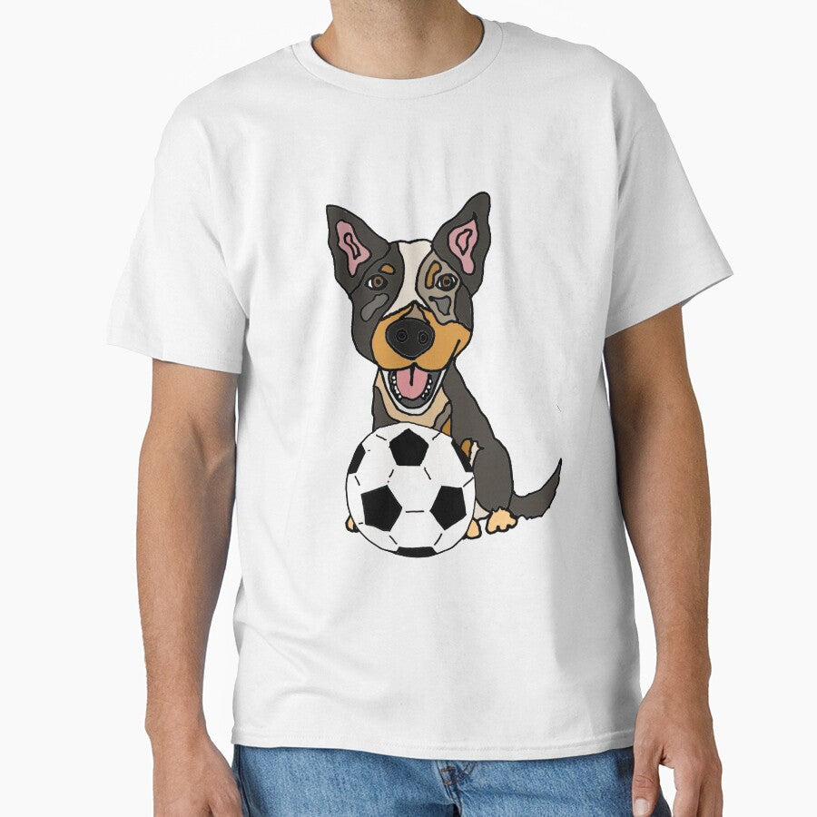 Cool Funny Artsy Australian Cattle Dog Playing - Adult & Kids T-Shirts, Sweatshirts & Hoodies apparel design preview 1