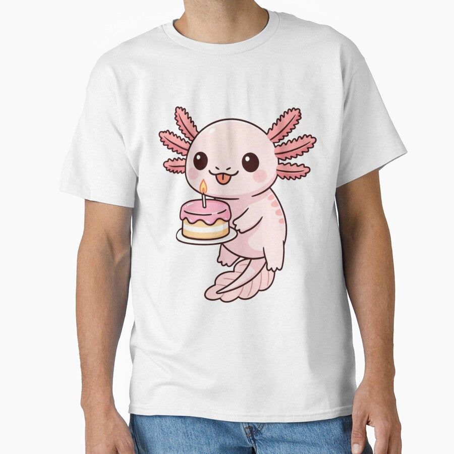 Funny Axolotl Birthday Pun Design by GrumpySableye - Adult & Kids T-Shirts, Sweatshirts & Hoodies apparel design preview 1