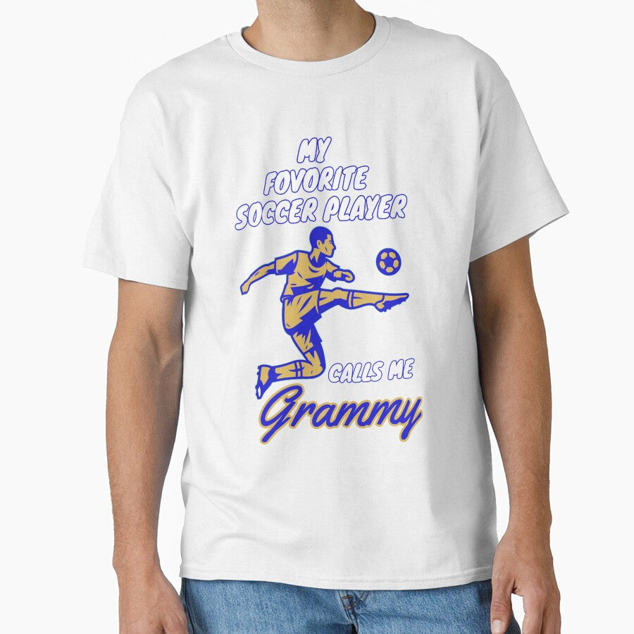 My Favorite Soccer Player Calls Me Grammy by elynne9 - Adult & Kids T-Shirts, Sweatshirts & Hoodies apparel design preview 1