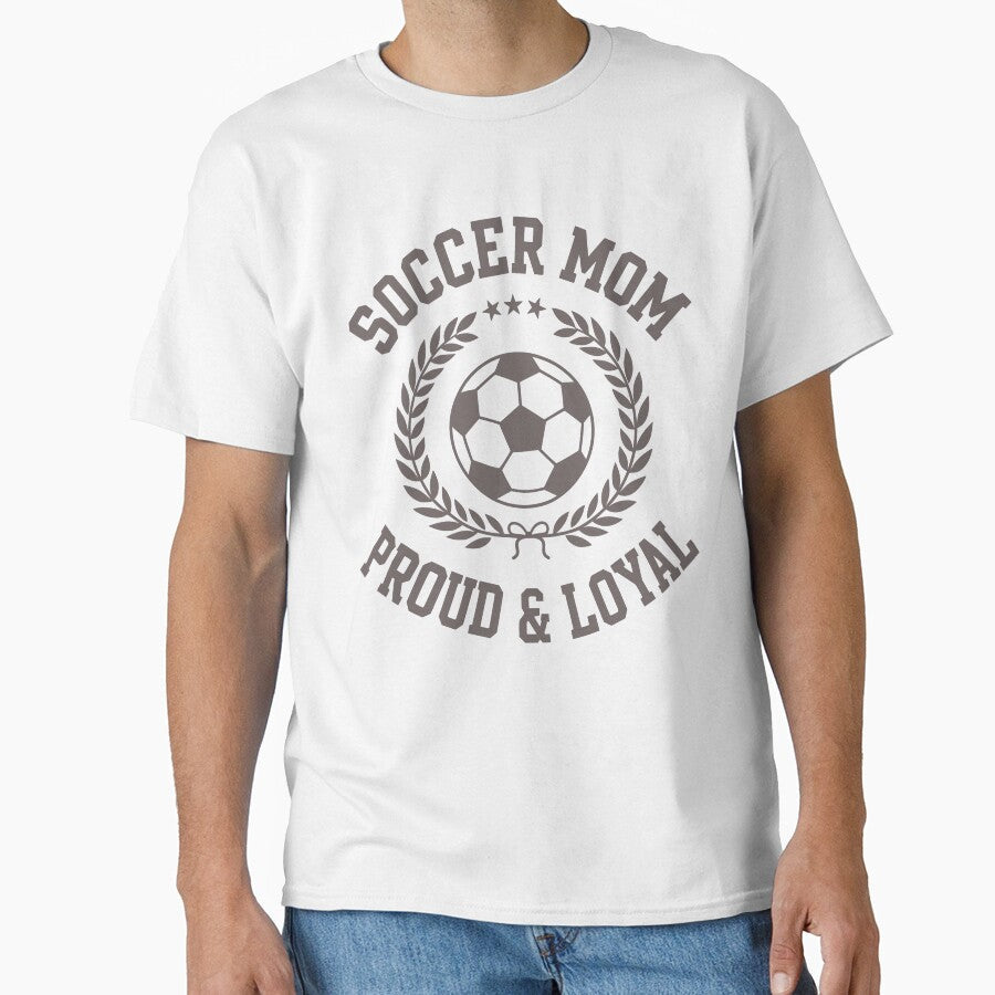 Soccer Mom Varsity Crest Proud Loyal Supporter by - Adult & Kids T-Shirts, Sweatshirts & Hoodies apparel design preview 1