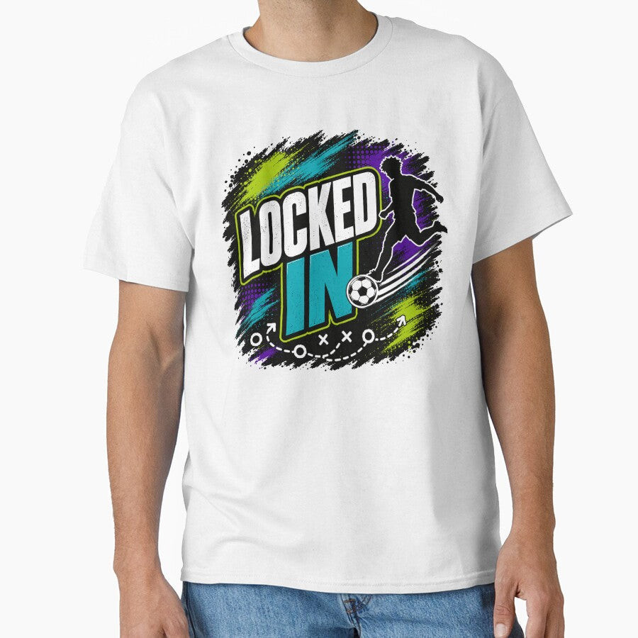 Locked In Soccer Grunge Graphic by Electric Penny - Adult & Kids T-Shirts, Sweatshirts & Hoodies apparel design preview 1