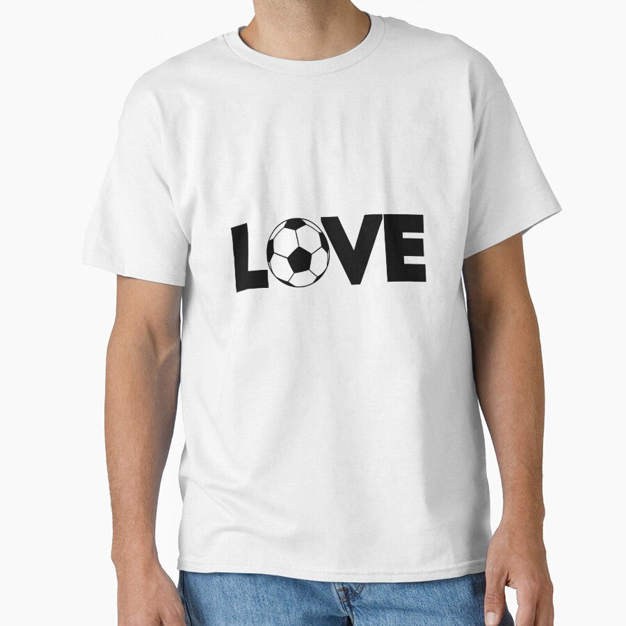 I love Soccer with black text by FASHIONGALLERIA - Adult & Kids T-Shirts, Sweatshirts & Hoodies apparel design preview 1