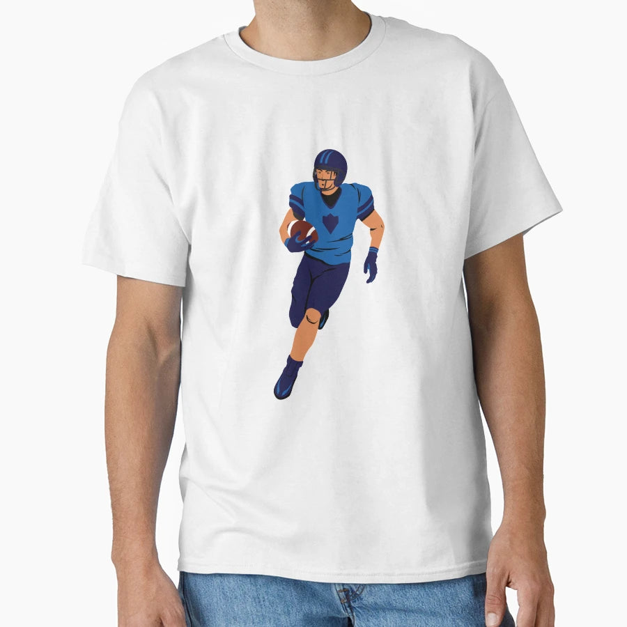 American Football Cartoon T-Shirt - Unique Graphic for Adults - T-Shirt, Sweatshirt, Hoodie