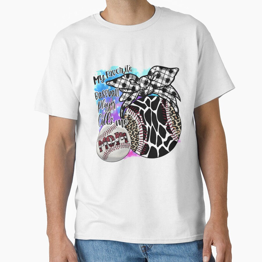My Favorite Baseball Player Calls Me Mom by - Adult & Kids T-Shirts, Sweatshirts & Hoodies apparel design preview 1