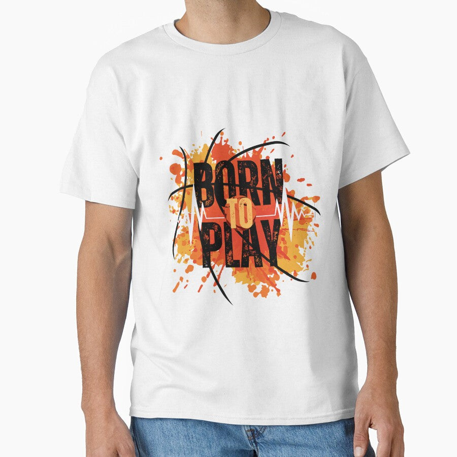 BORN TO PLAY by aymanraji - Adult & Kids T-Shirts, Sweatshirts & Hoodies apparel design preview 1