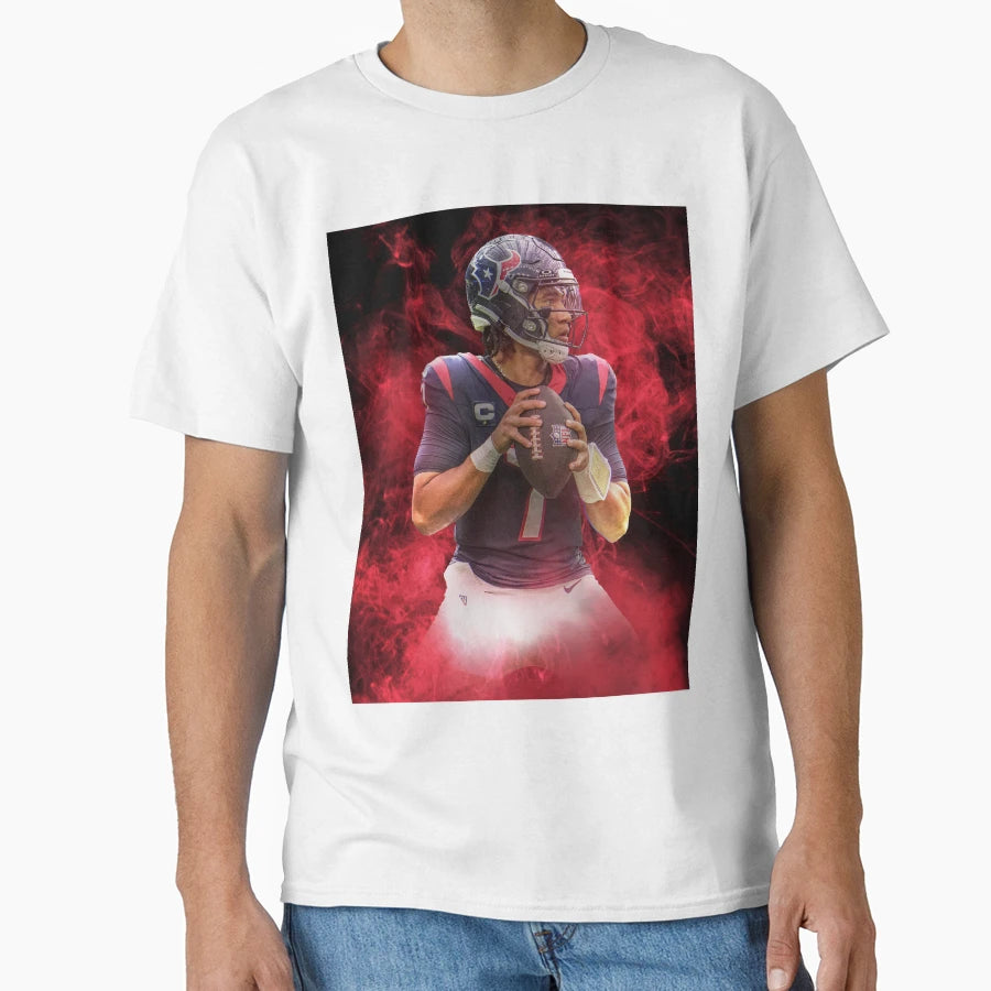 Cj Stroud Houston Sports Art T-Shirt - Novelty Apparel for Adults - T-Shirt, Sweatshirt, Hoodie