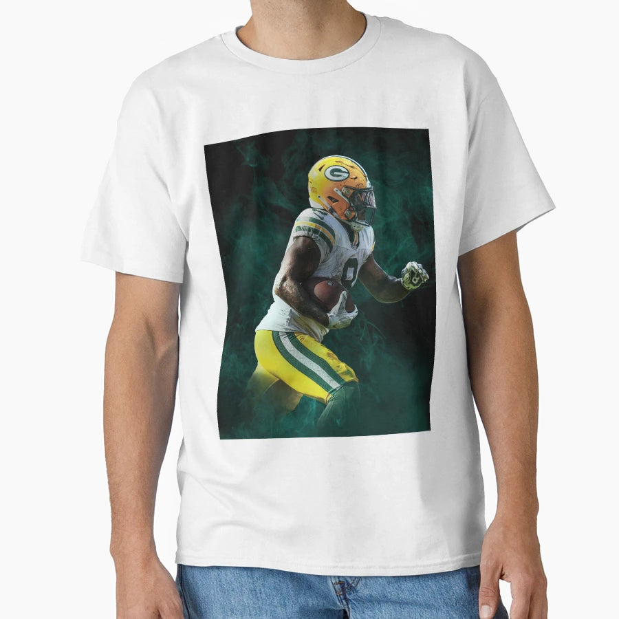 Josh Jacobs Green Bay Sports Art T-Shirt - Aesthetic Graphic Men Women - T-Shirt, Sweatshirt, Hoodie
