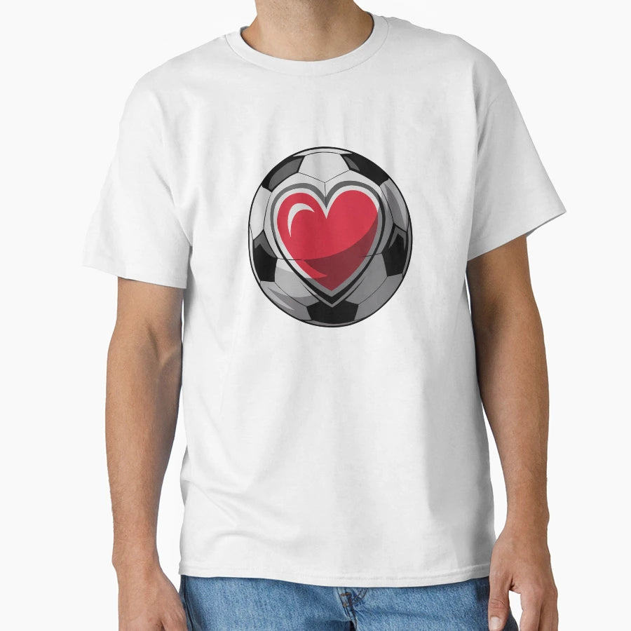 Soccer Heart Sports Love T-Shirt - Graphic Print Men Women - T-Shirt, Sweatshirt, Hoodie