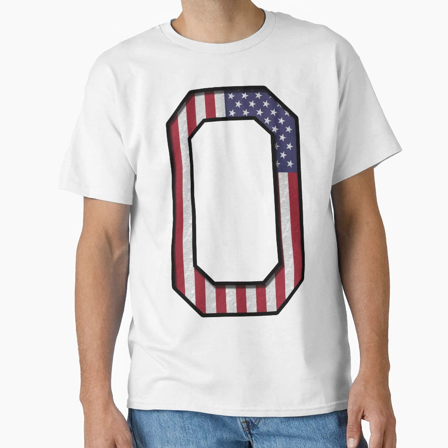 0 Usa Number Sports 3D Drop Shadow T-Shirt - Minimalist Print Unisex - T-Shirt, Sweatshirt, Hoodie