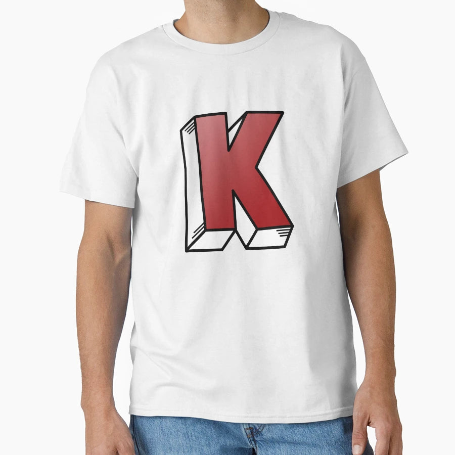 Letter K T-Shirt - Casual Everyday Wear for Adults - T-Shirt, Sweatshirt, Hoodie