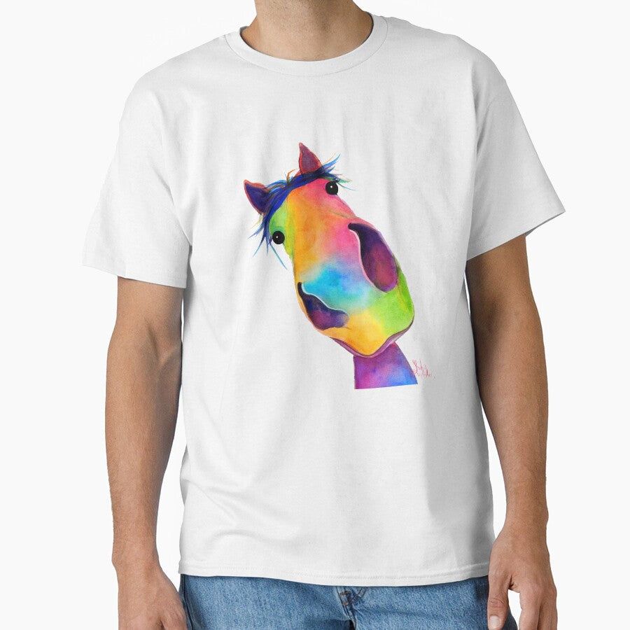 HoRSe PRiNT, ANiMaL HaPPY G&T BY SHiRLeY MacARTHuR - Adult & Kids T-Shirts, Sweatshirts & Hoodies apparel design preview 1