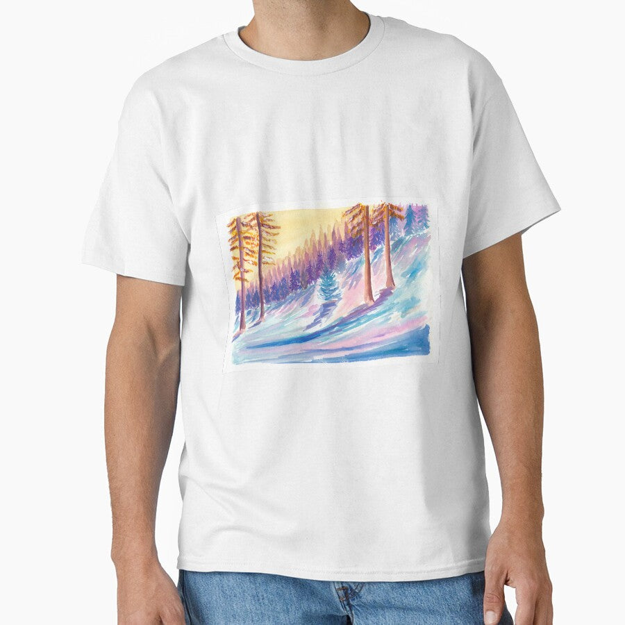 Late Afternoon Sun in Romantic Winter Forest by - Adult & Kids T-Shirts, Sweatshirts & Hoodies apparel design preview 1