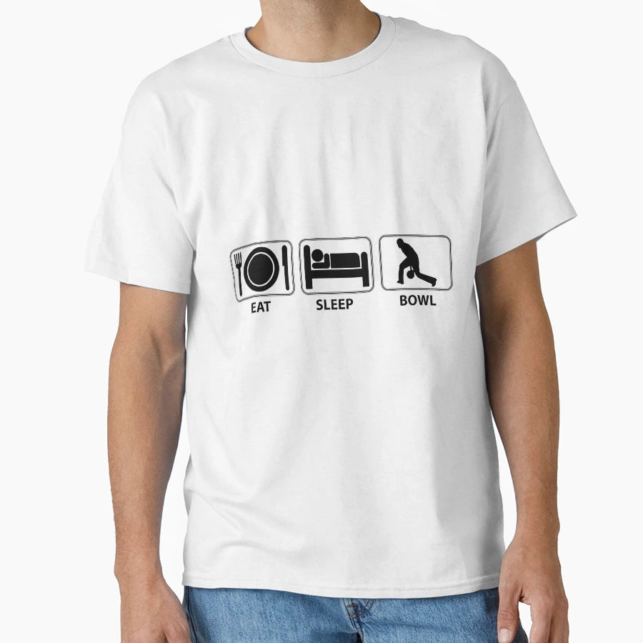 Eat Sleep Bowl T-Shirt - Graphic Print for Adults - T-Shirt, Sweatshirt, Hoodie