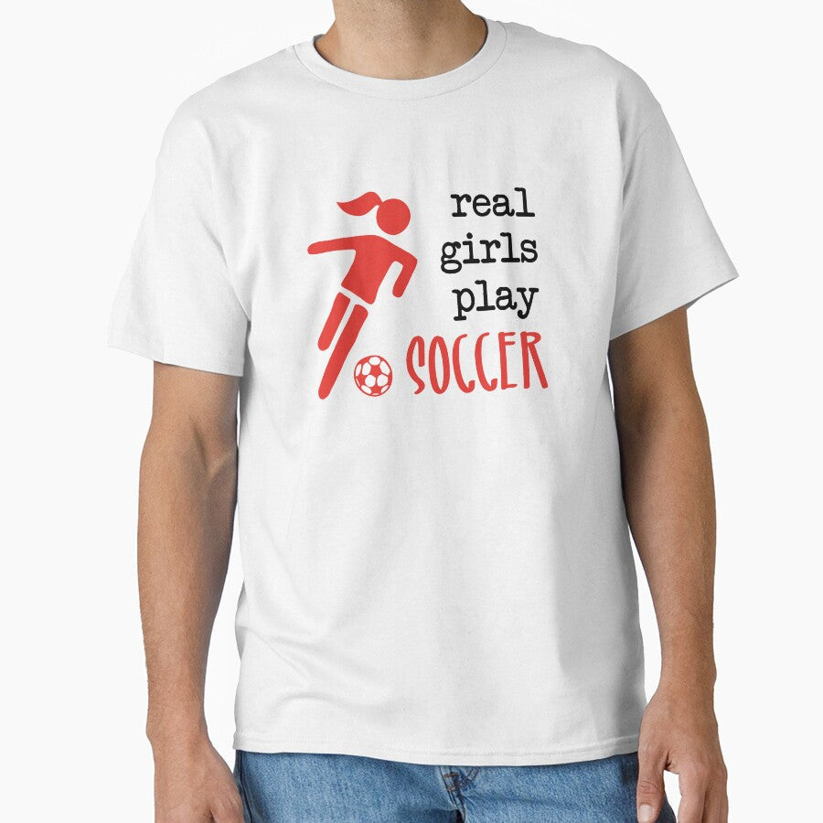 Real girls play soccer by kolebridesign - Adult & Kids T-Shirts, Sweatshirts & Hoodies apparel design preview 1