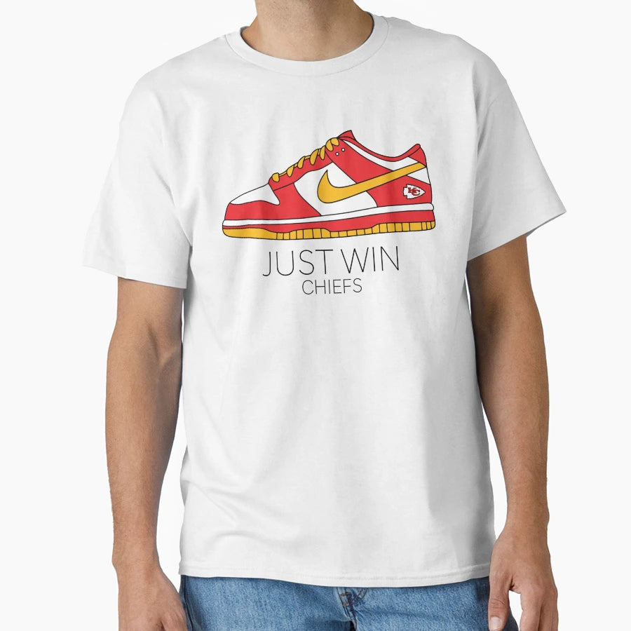 Just Win Kc Football Dunks T-Shirt - Casual Everyday Wear Unisex - T-Shirt, Sweatshirt, Hoodie
