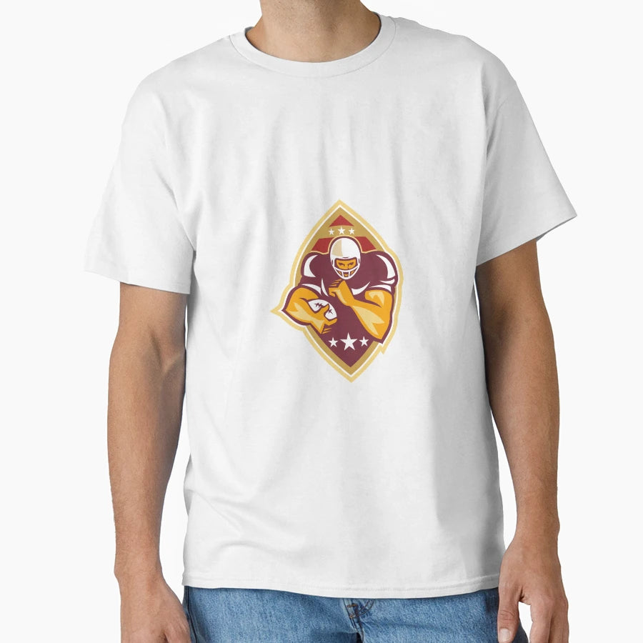American Football Running Back Star Ball T-Shirt - Graphic Print Men Women - T-Shirt, Sweatshirt, Hoodie