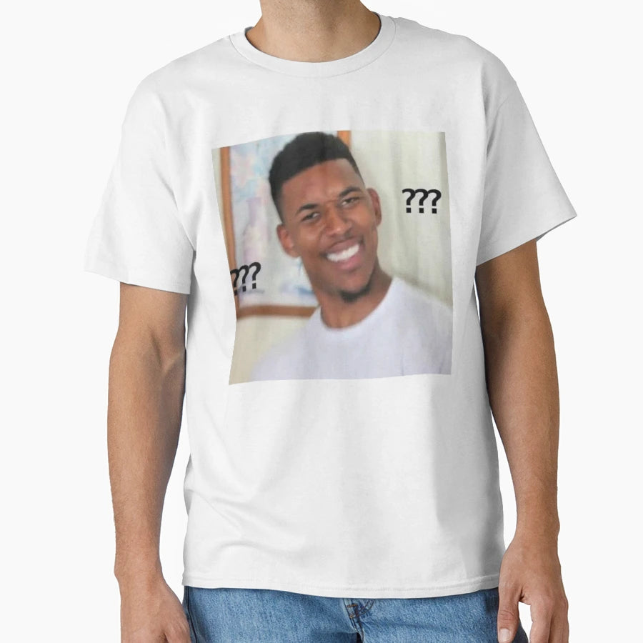 Young Nick Meme Question Mark T-Shirt - Custom Art Print Men Women - T-Shirt, Sweatshirt, Hoodie