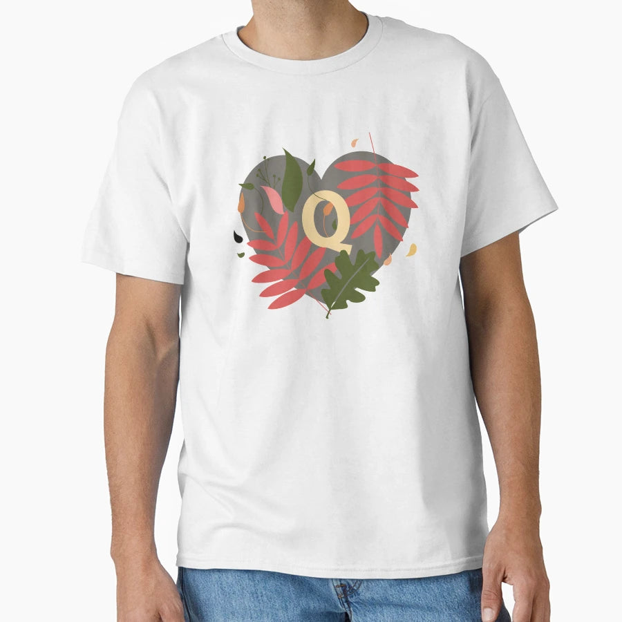 Monogram Q Pretty Heart T-Shirt - Casual Everyday Wear Men Women - T-Shirt, Sweatshirt, Hoodie