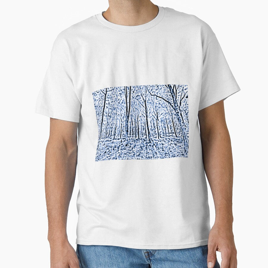 The Blue Forest Abstract Art by Londonimages - Adult & Kids T-Shirts, Sweatshirts & Hoodies apparel design preview 1