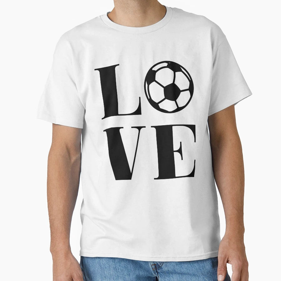 I Love Soccer Funny Soccer Gift T-Shirt - Minimalist Print Men Women - T-Shirt, Sweatshirt, Hoodie