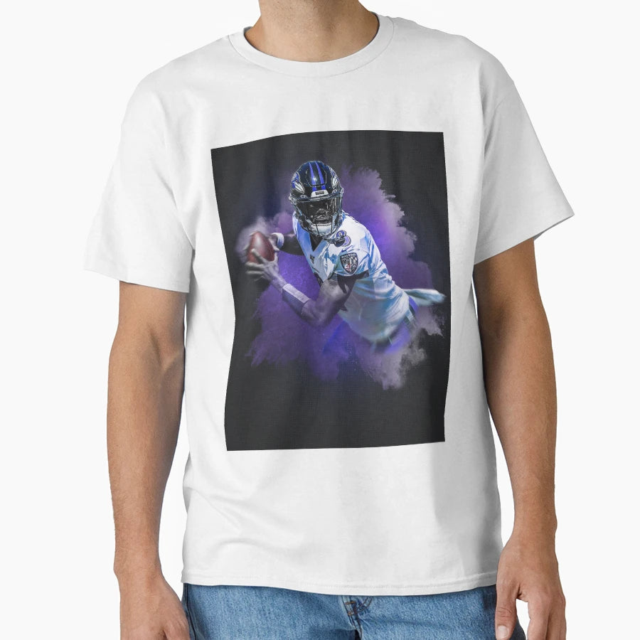 Lamar Baltimore Sports Art T-Shirt - Trendy Graphic for Adults - T-Shirt, Sweatshirt, Hoodie