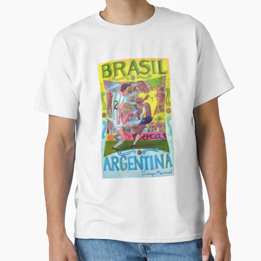 Brasil Argentina B T-Shirt - Graphic Print Men Women - T-Shirt, Sweatshirt, Hoodie
