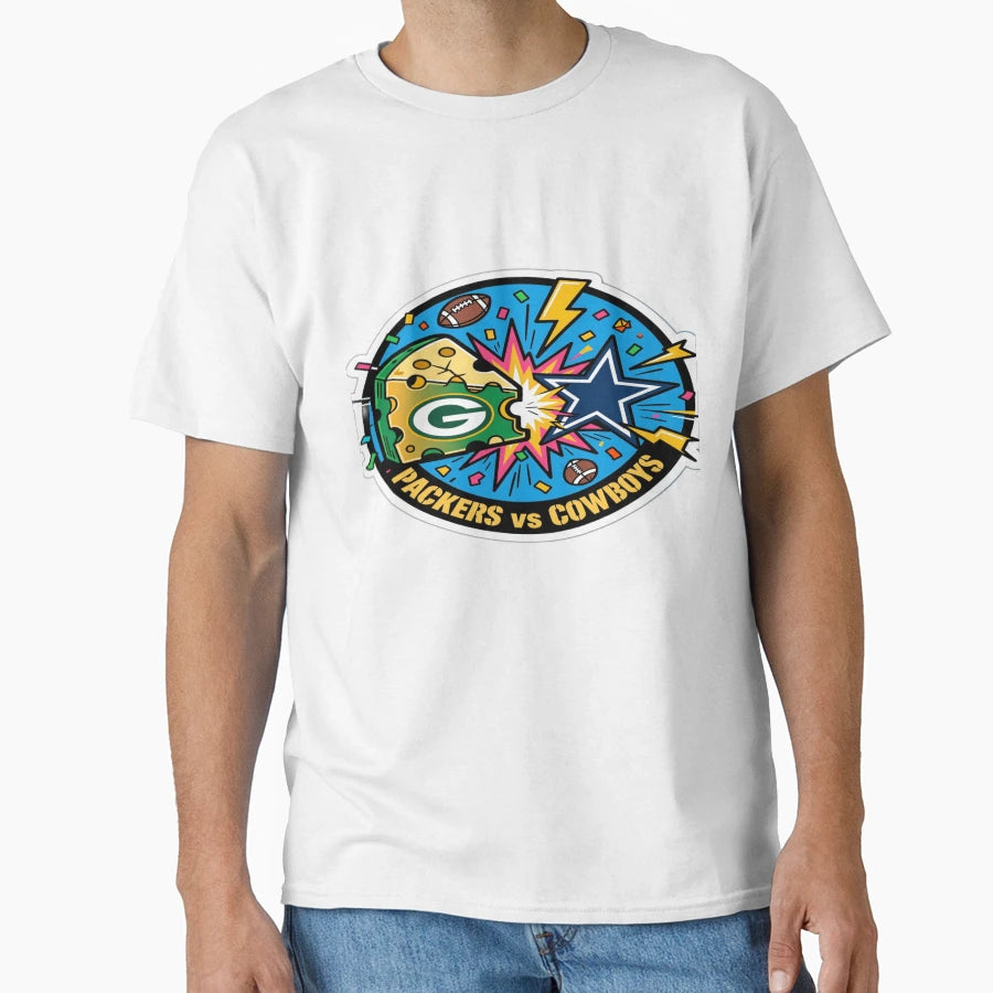 Packers Vs Cowboys T-Shirt - Custom Art Print Men Women - T-Shirt, Sweatshirt, Hoodie