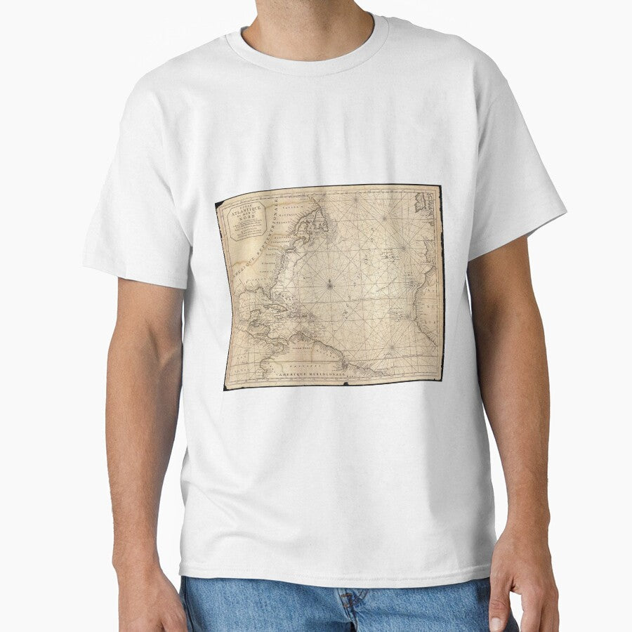 Vintage Map of The Atlantic Ocean (1683) by - Adult & Kids T-Shirts, Sweatshirts & Hoodies apparel design preview 1