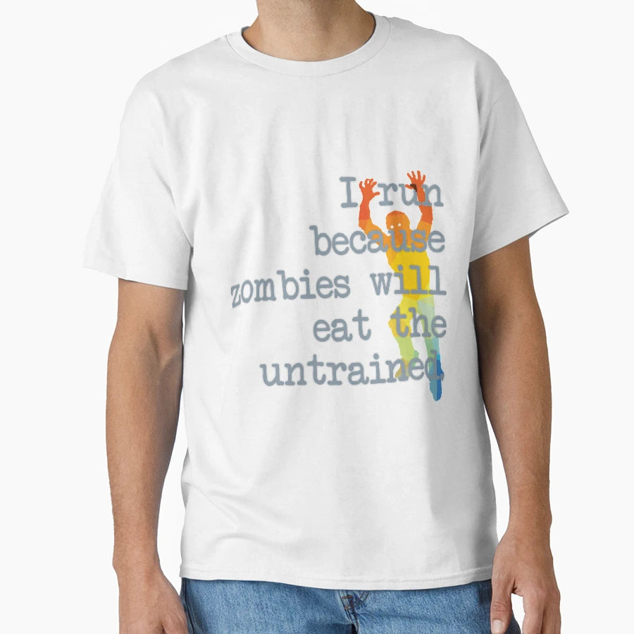 Zombie Run T-Shirt - Novelty Apparel for Adults - T-Shirt, Sweatshirt, Hoodie