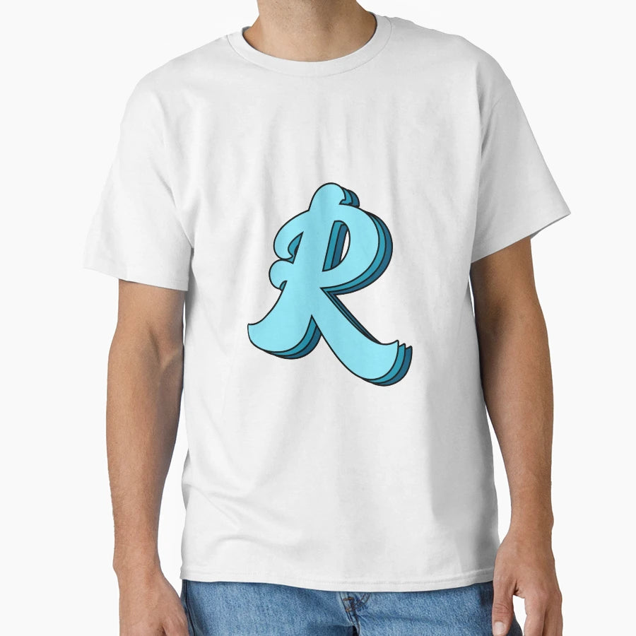 Blue R T-Shirt - Trendy Graphic Men Women - T-Shirt, Sweatshirt, Hoodie