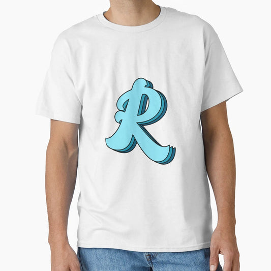 Blue R T-Shirt - Trendy Graphic Men Women - T-Shirt, Sweatshirt, Hoodie