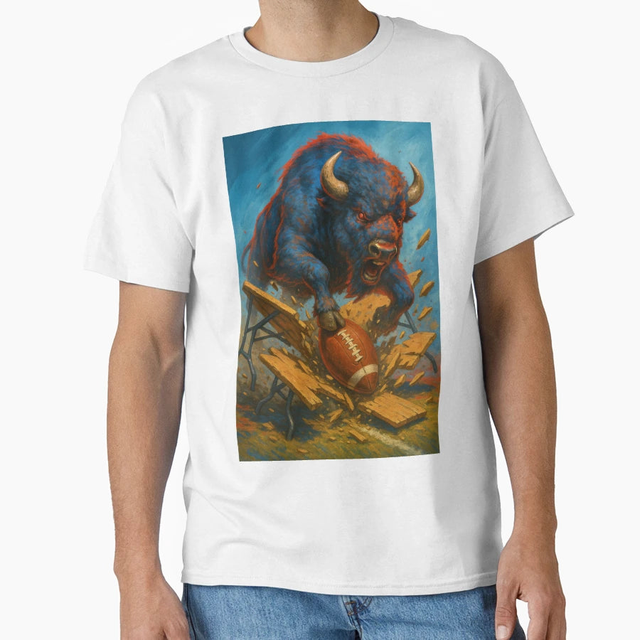 Buffalo Football V4 T-Shirt - Custom Art Print Unisex - T-Shirt, Sweatshirt, Hoodie