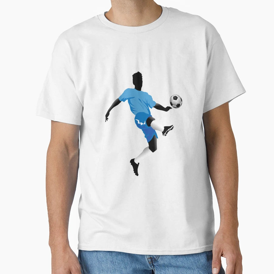 Soccer Player Blue Dribble Ball T-Shirt - Novelty Apparel Men Women - T-Shirt, Sweatshirt, Hoodie