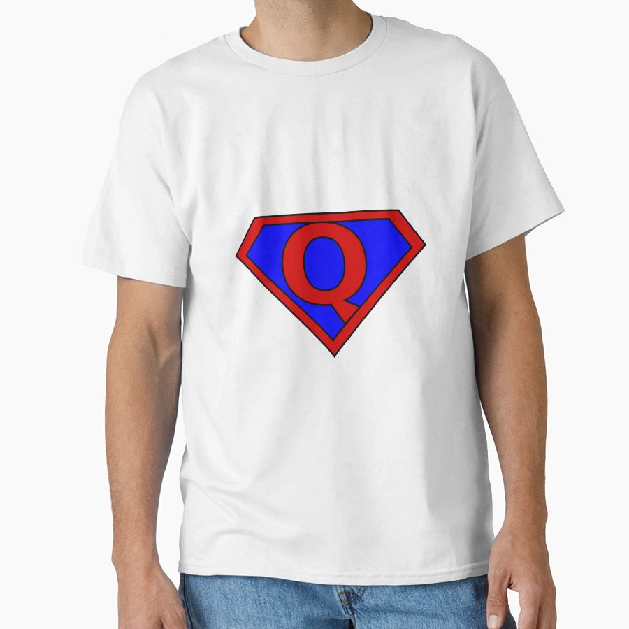 Hero Heroine Superhero Initials Q T-Shirt - Custom Art Print Unisex - T-Shirt, Sweatshirt, Hoodie