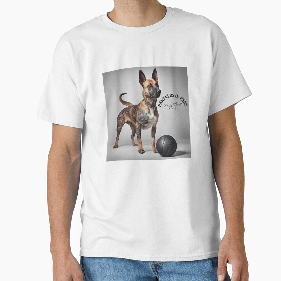 "Partners in Paws, Love Without Flaws" by Brosumer - Adult & Kids T-Shirts, Sweatshirts & Hoodies apparel design preview 1