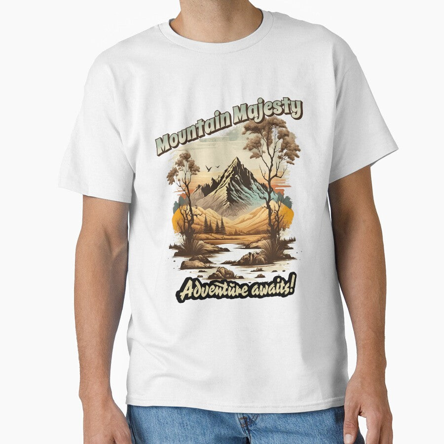 Mountain Majesty Adventure Awaits by Saim776 - Adult & Kids T-Shirts, Sweatshirts & Hoodies apparel design preview 1