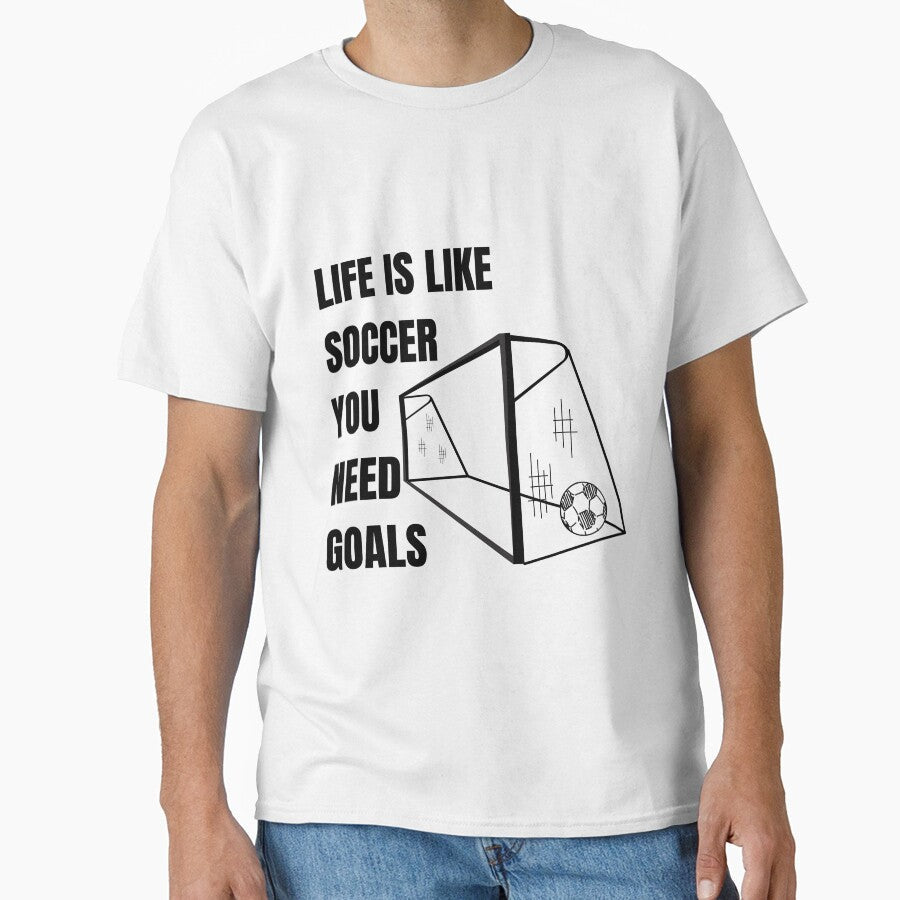 Life Is Like Soccer You Need Goals by Hatomomox - Adult & Kids T-Shirts, Sweatshirts & Hoodies apparel design preview 1