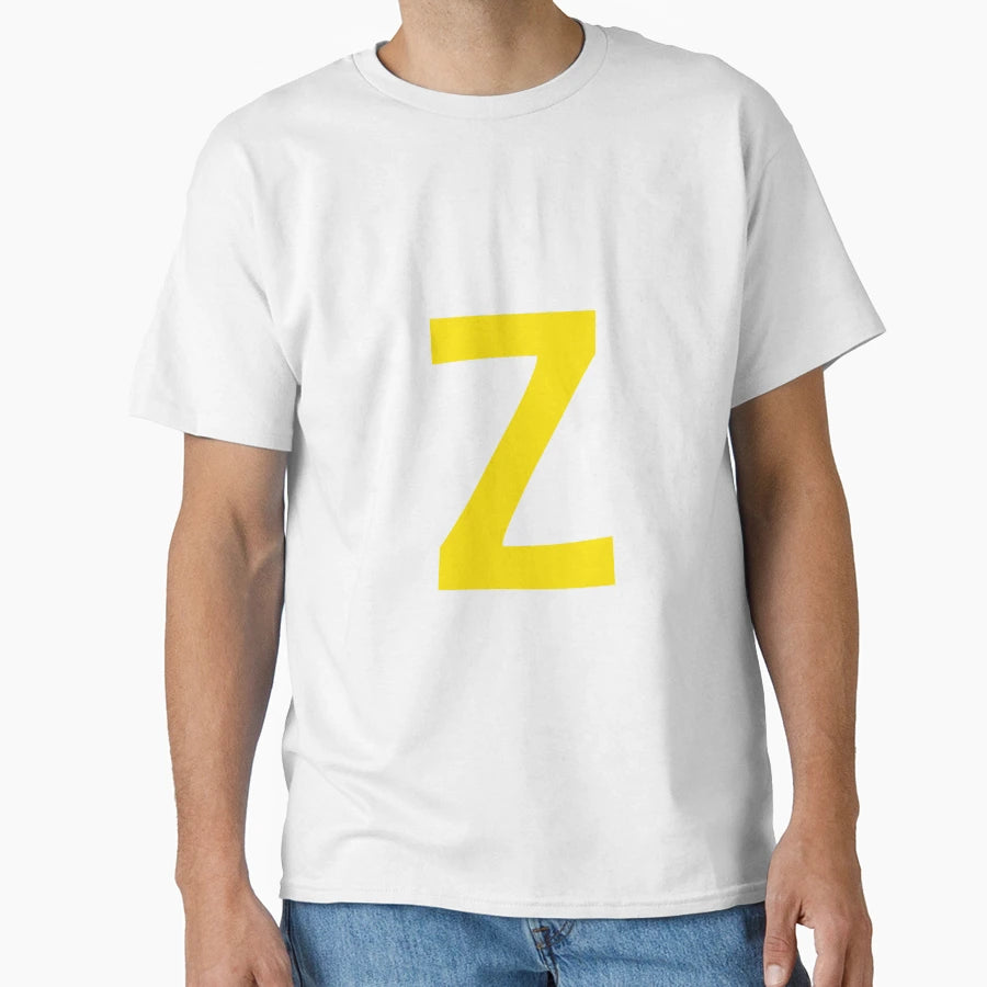 Yellow Color Letter Z T-Shirt - Streetwear Style Unisex - T-Shirt, Sweatshirt, Hoodie