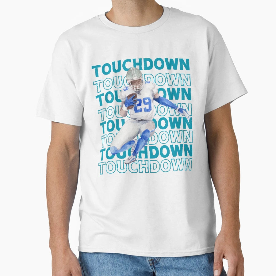 Blue Football Touchdown T-Shirt - Casual Everyday Wear for Adults - T-Shirt, Sweatshirt, Hoodie