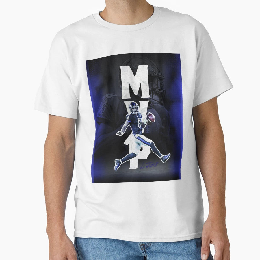 Lamar Baltimore Sports Art T-Shirt - Graphic Print Unisex - T-Shirt, Sweatshirt, Hoodie