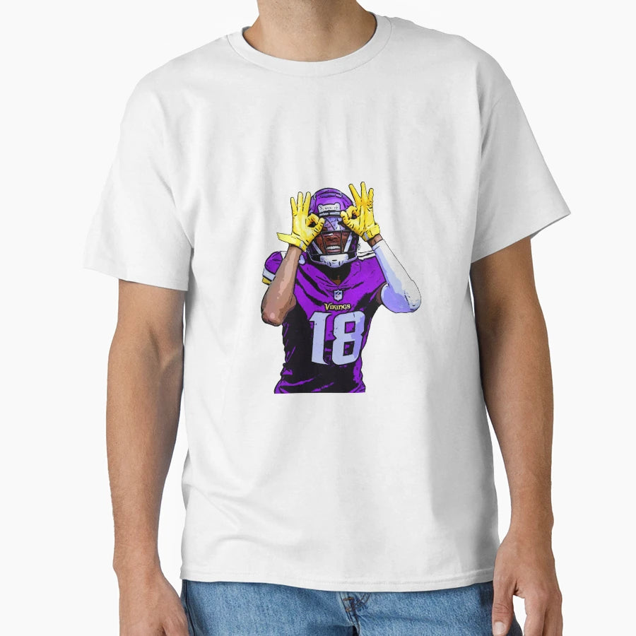 JJ Griddy Dance Purple Background T-Shirt - Minimalist Print Men Women - T-Shirt, Sweatshirt, Hoodie