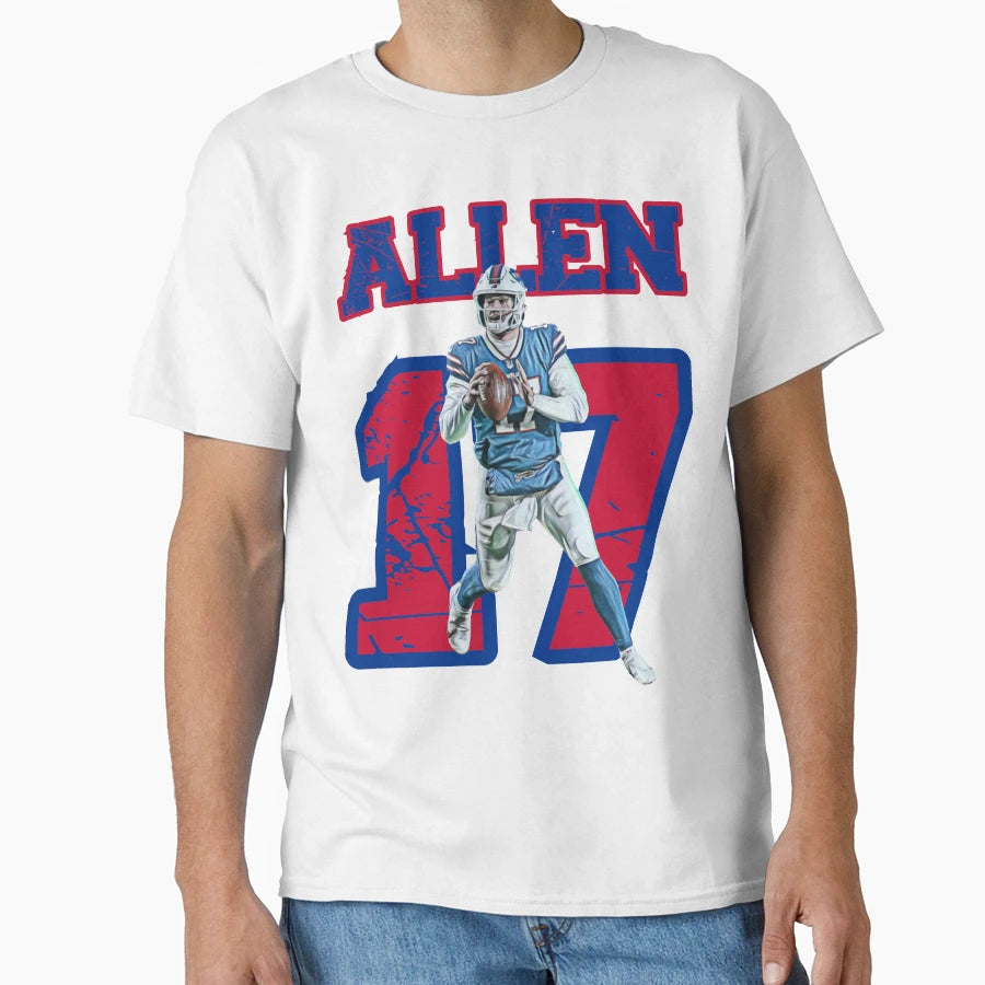 Buffalo Bills Quarterback JA 17 T-Shirt - Minimalist Print Unisex - T-Shirt, Sweatshirt, Hoodie
