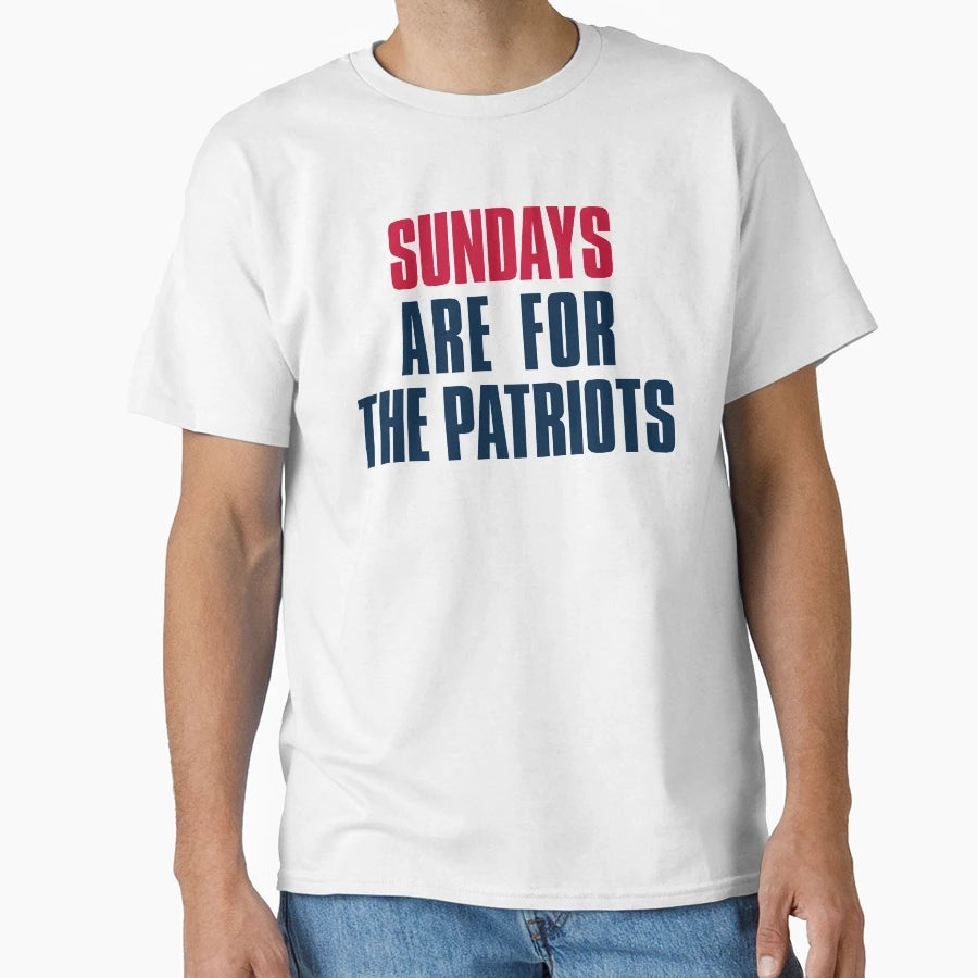 Sundays Are Patriots New England T-Shirt - Minimalist Print for Adults - T-Shirt, Sweatshirt, Hoodie