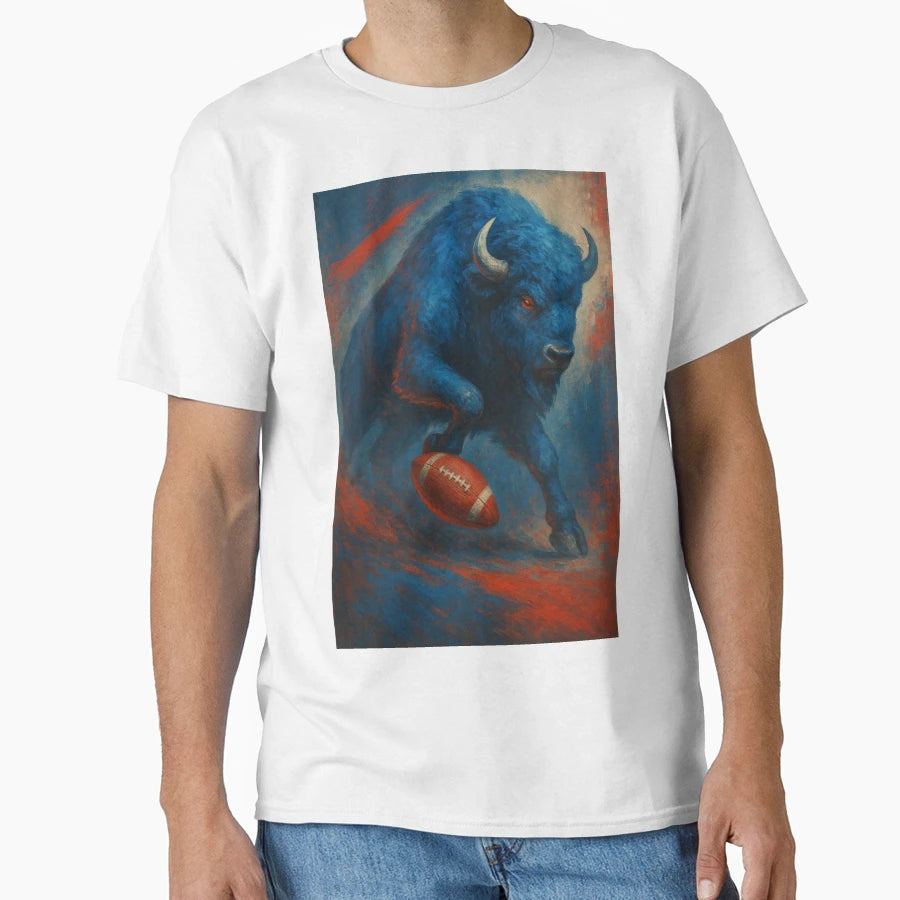 Buffalo Football V2 T-Shirt - Custom Art Print for Adults - T-Shirt, Sweatshirt, Hoodie